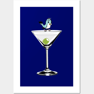 Cocktail Series- Martini bird Posters and Art